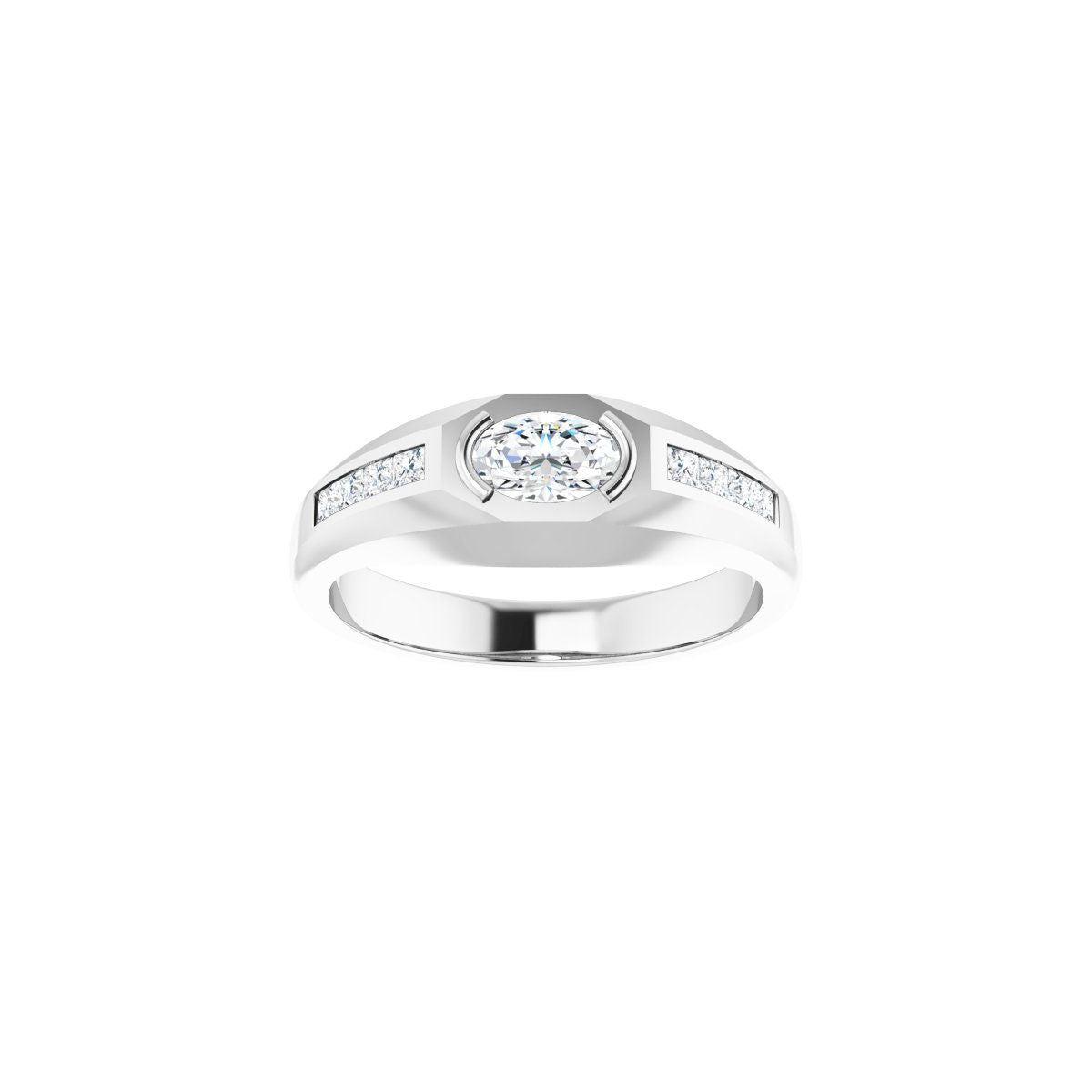 Beveled-Edge Bezel-Set Band