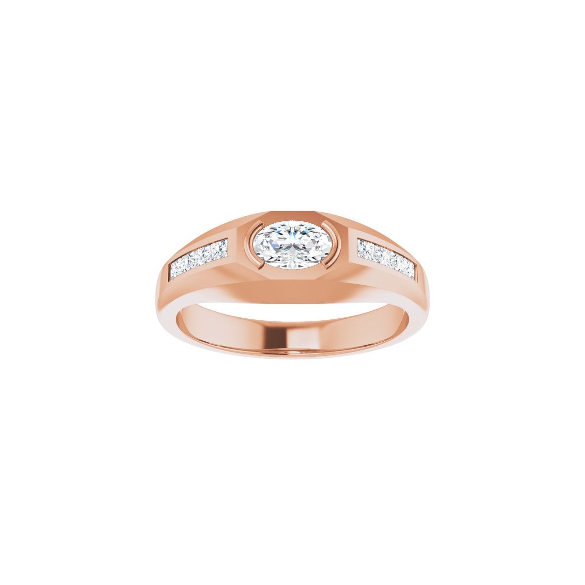 Beveled-Edge Bezel-Set Band