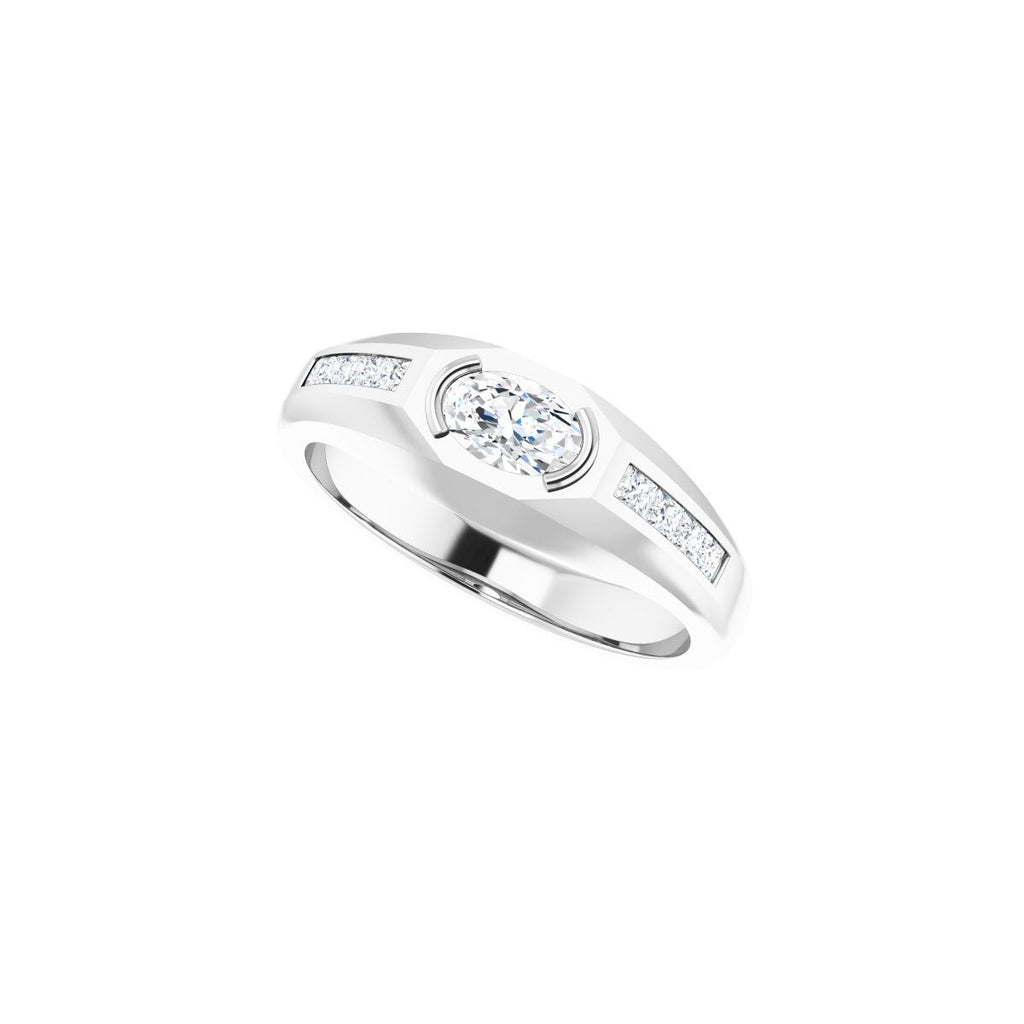 Beveled-Edge Bezel-Set Band