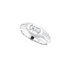 Beveled-Edge Bezel-Set Band