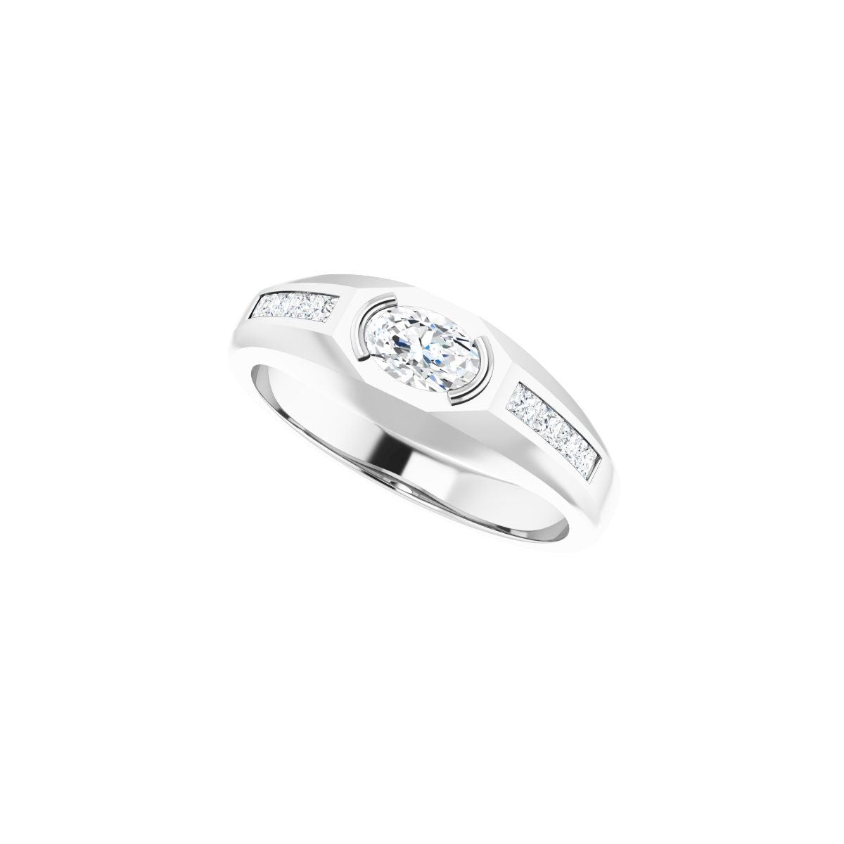 Beveled-Edge Bezel-Set Band