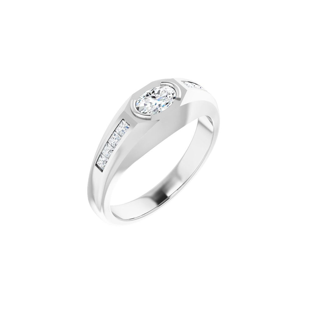 Beveled-Edge Bezel-Set Band