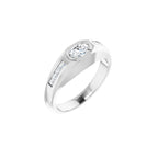Beveled-Edge Bezel-Set Band