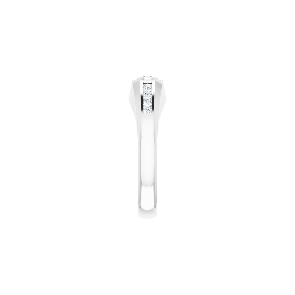 Beveled-Edge Bezel-Set Band