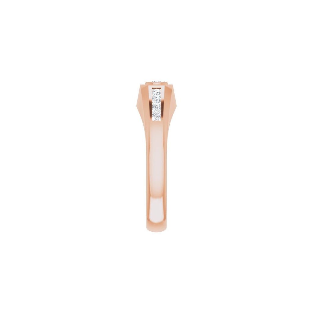 Beveled-Edge Bezel-Set Band