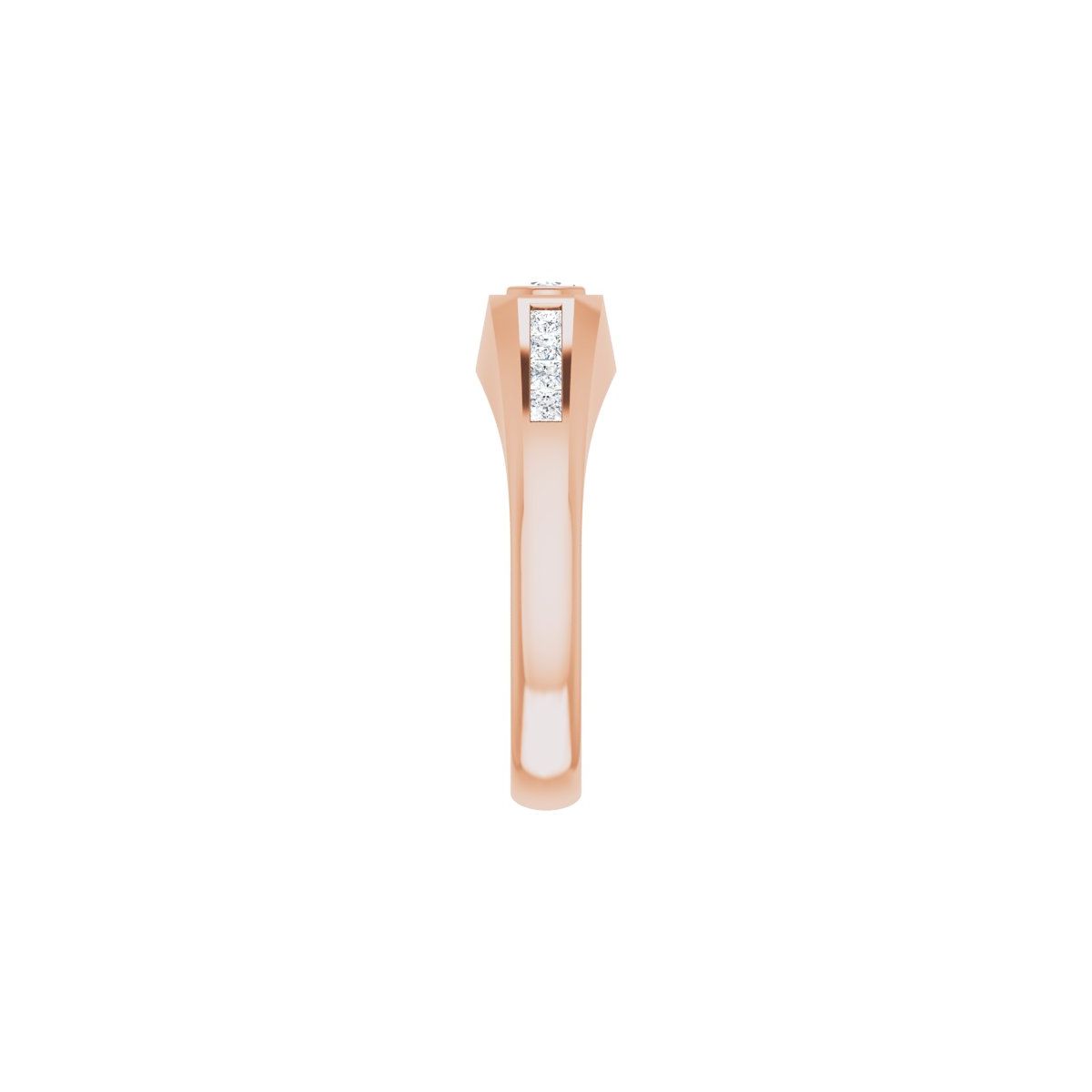 Beveled-Edge Bezel-Set Band