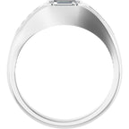 Beveled-Edge Bezel-Set Band