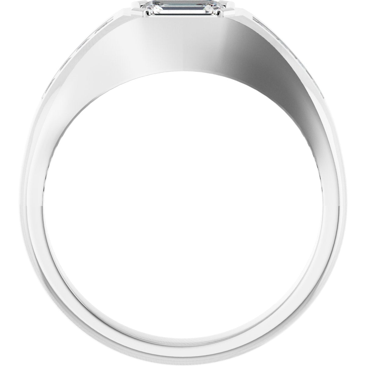 Beveled-Edge Bezel-Set Band