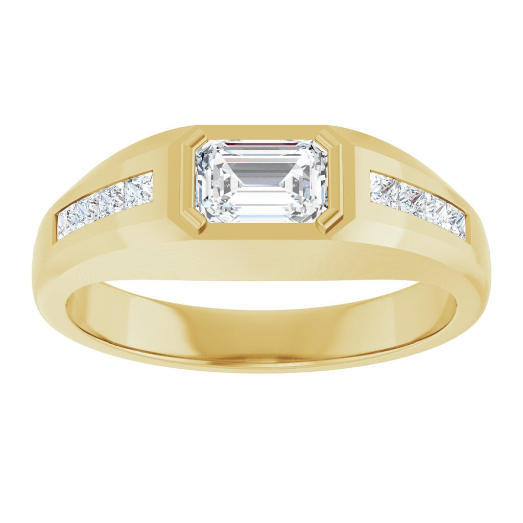 Beveled-Edge Bezel-Set Band