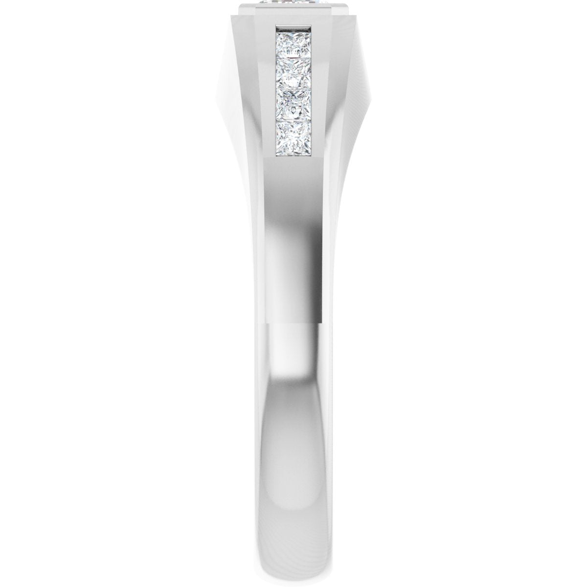 Beveled-Edge Bezel-Set Band