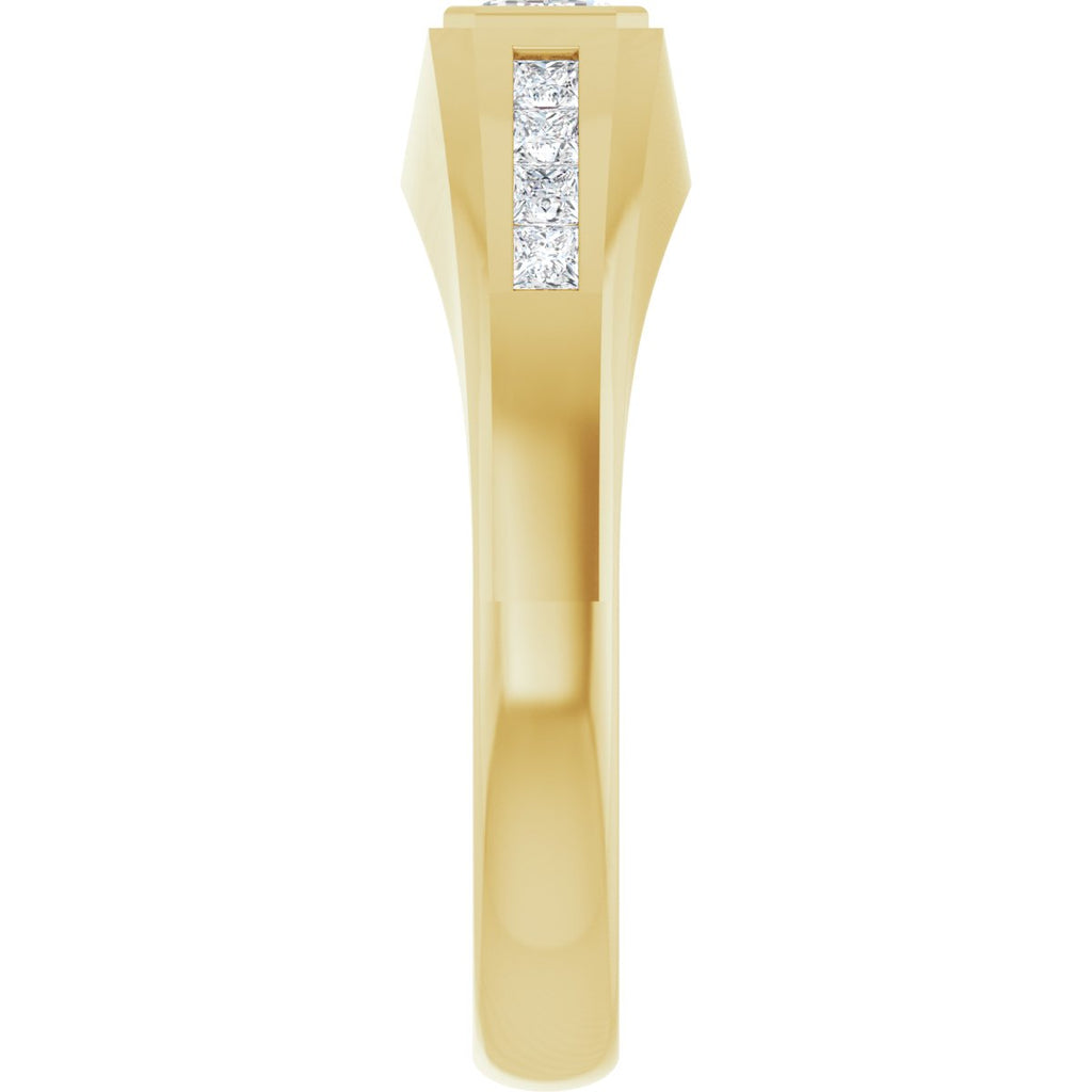 Beveled-Edge Bezel-Set Band