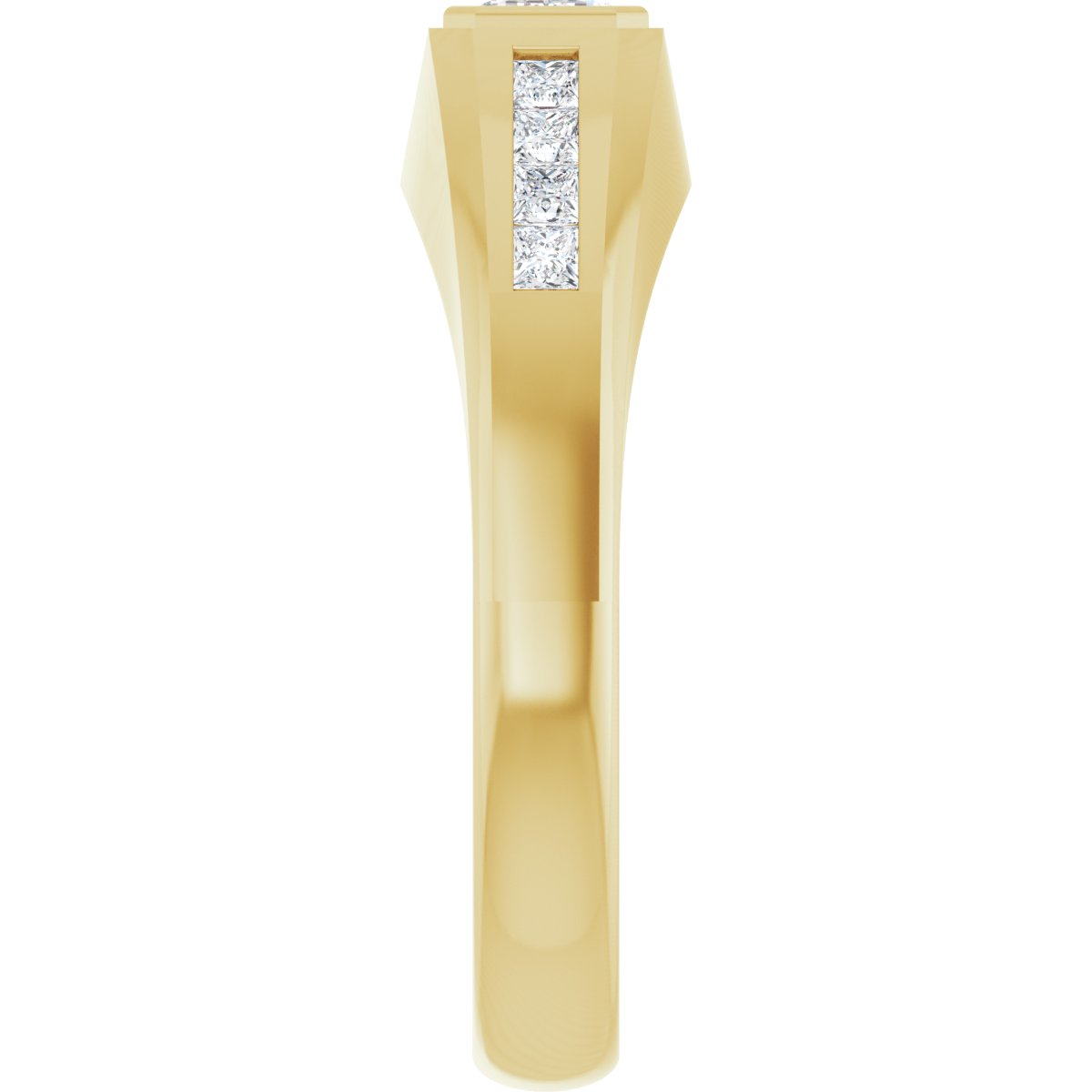 Beveled-Edge Bezel-Set Band