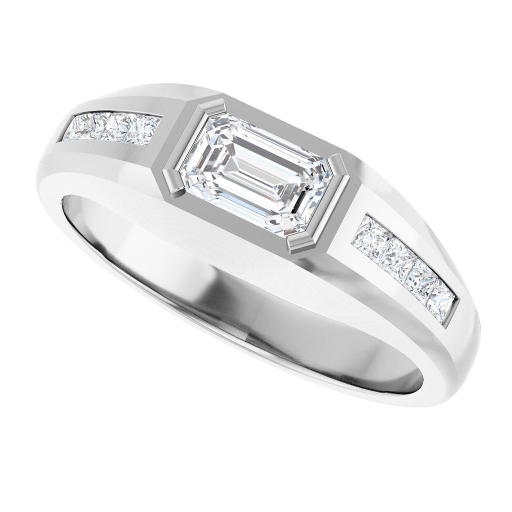 Beveled-Edge Bezel-Set Band
