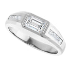Beveled-Edge Bezel-Set Band