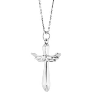 Angel Wing Cross Necklace or Pendant