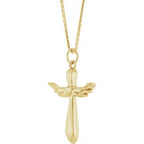 Angel Wing Cross Necklace or Pendant