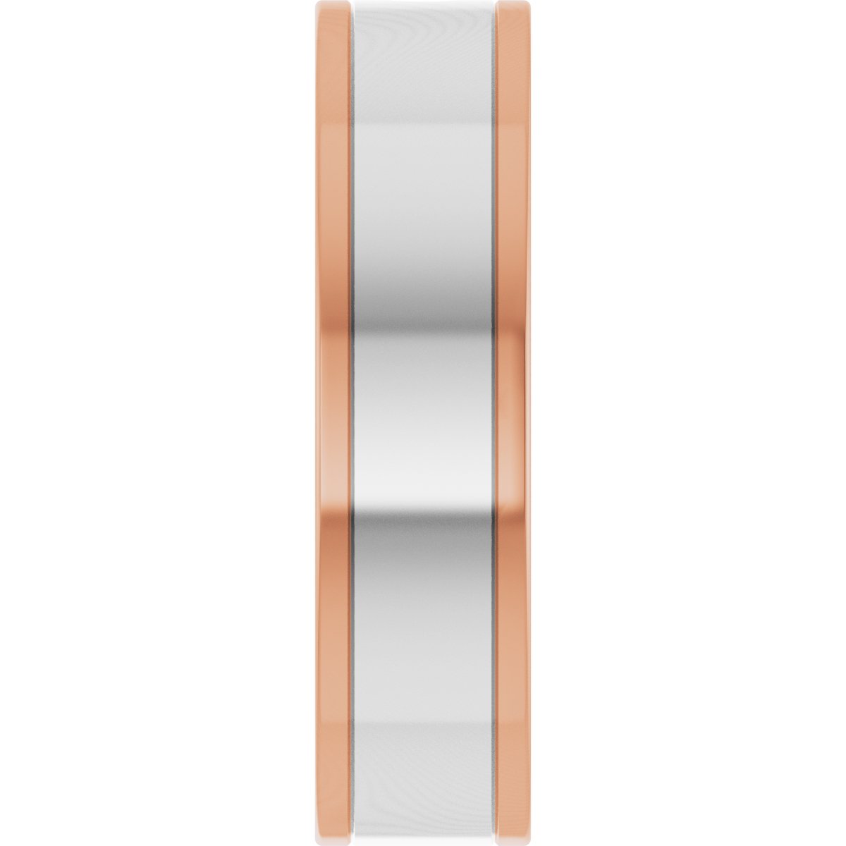Grooved Comfort-Fit Accented Flat Band