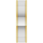 Grooved Comfort-Fit Accented Flat Band
