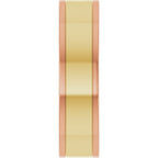 Grooved Comfort-Fit Accented Flat Band