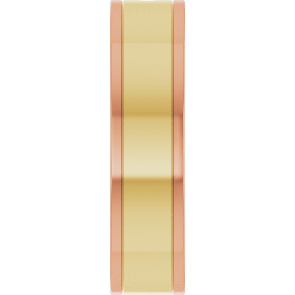 Grooved Comfort-Fit Accented Flat Band