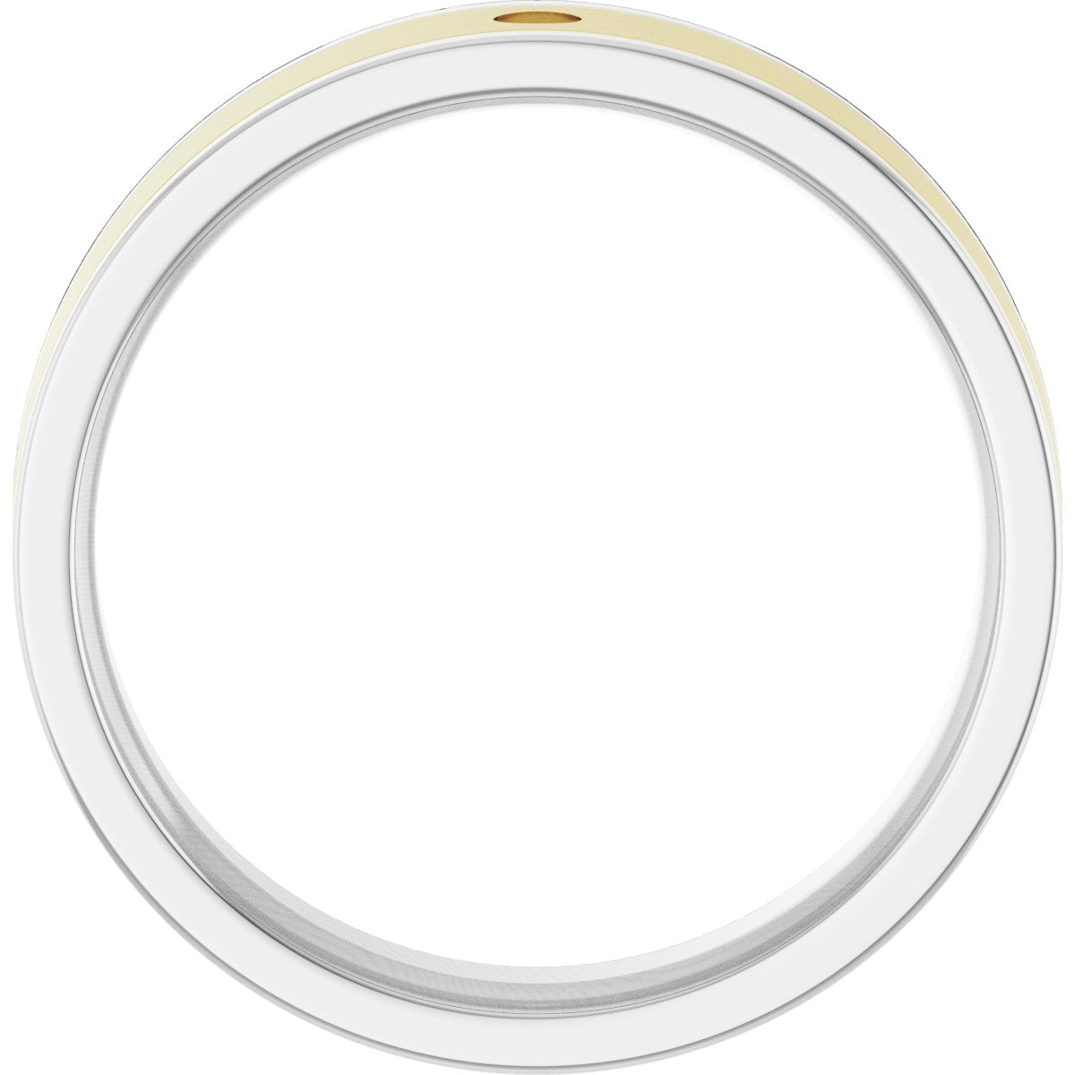 Grooved Comfort-Fit Accented Flat Band