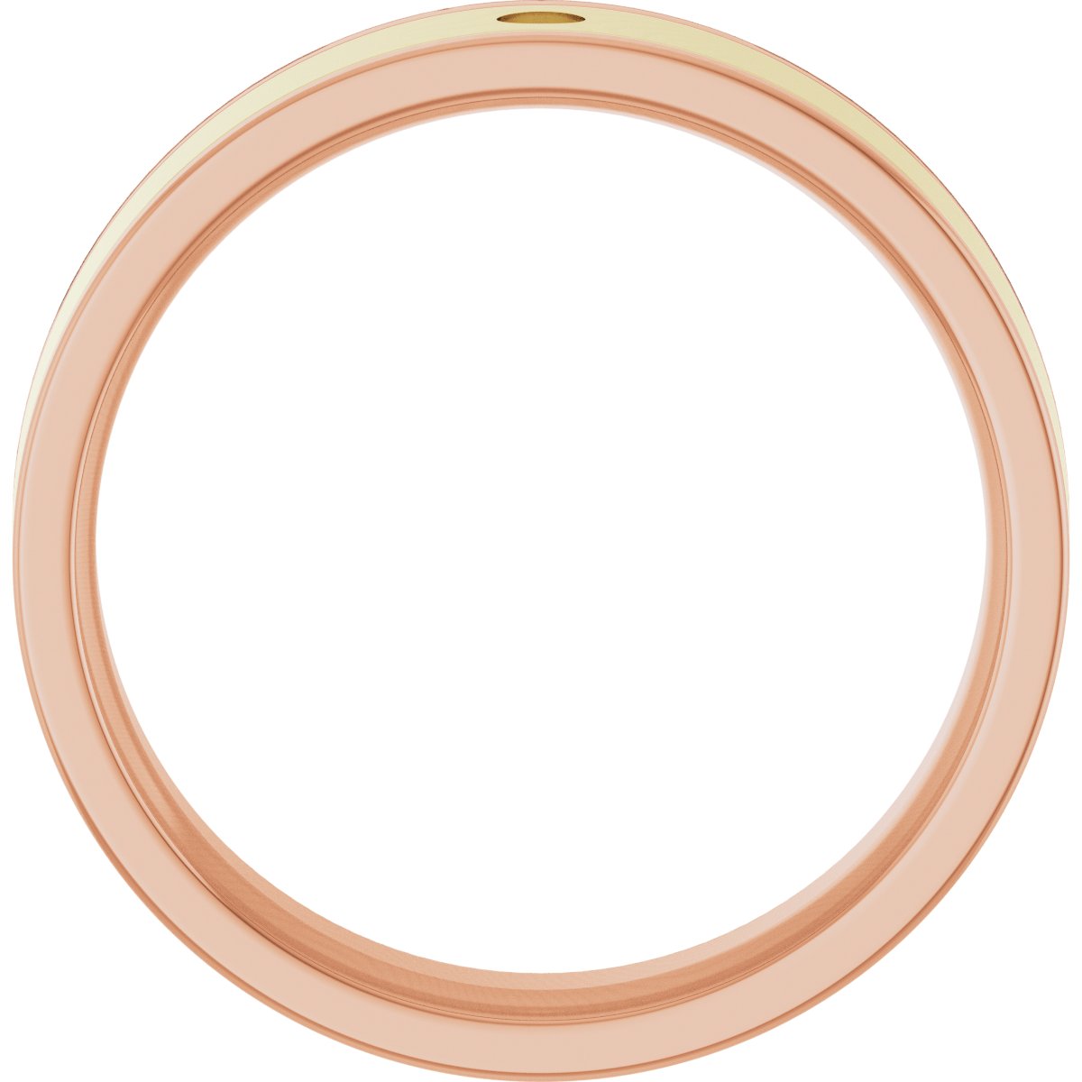 Grooved Comfort-Fit Accented Flat Band