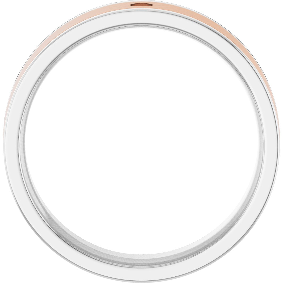 Grooved Comfort-Fit Accented Flat Band