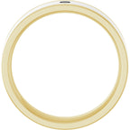 Grooved Comfort-Fit Accented Flat Band