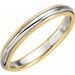 Milgrain Stepped-Edge Comfort-Fit Half Round Band