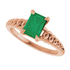 Claw-Prong Chain Link Ring