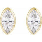 Marquise Bezel-Set Stud Earrings