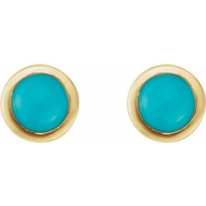Round Rose-Cut Bezel-Set Earrings