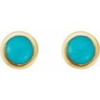 Round Rose-Cut Bezel-Set Earrings