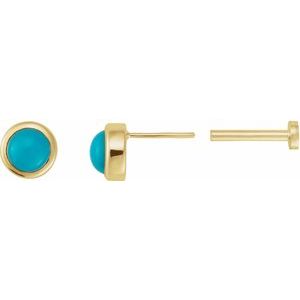 Round Rose-Cut Bezel-Set Earrings