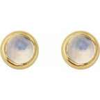 Round Rose-Cut Bezel-Set Earrings
