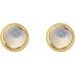 Round Rose-Cut Bezel-Set Earrings