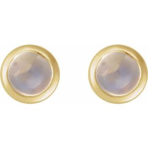 Round Rose-Cut Bezel-Set Earrings