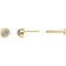 Round Rose-Cut Bezel-Set Earrings