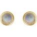 Round Rose-Cut Bezel-Set Earrings