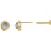 Round Rose-Cut Bezel-Set Earrings