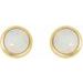 Round Rose-Cut Bezel-Set Earrings