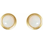 Round Rose-Cut Bezel-Set Earrings