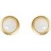 Round Rose-Cut Bezel-Set Earrings