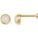 Round Rose-Cut Bezel-Set Earrings