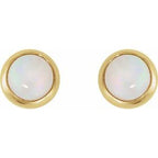 Round Rose-Cut Bezel-Set Earrings