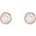 Round Bezel-Set Earrings