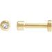 Round Bezel-Set Earrings