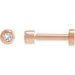 Round Bezel-Set Earrings