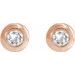 Round Bezel-Set Earrings