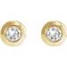 Round Bezel-Set Earrings